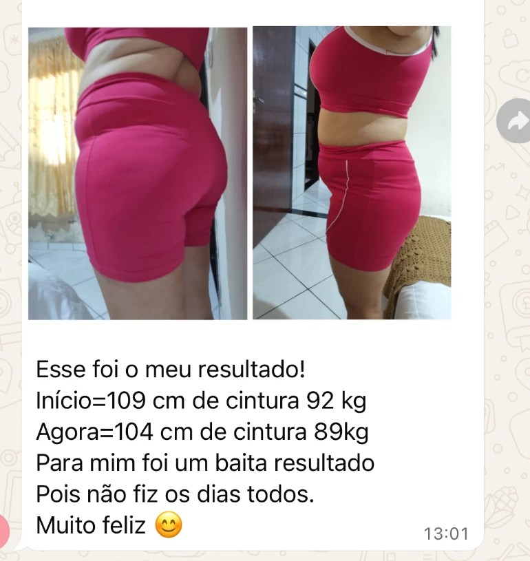 Print de resultado de aluna em 7 dias — 5