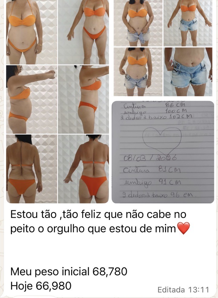 Print de resultado de aluna em 7 dias — 6